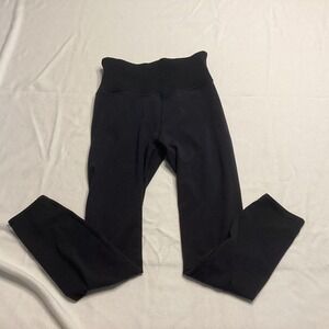 Vuori Women Black Ribbed High Rise Performance Leggings VW428 Medium